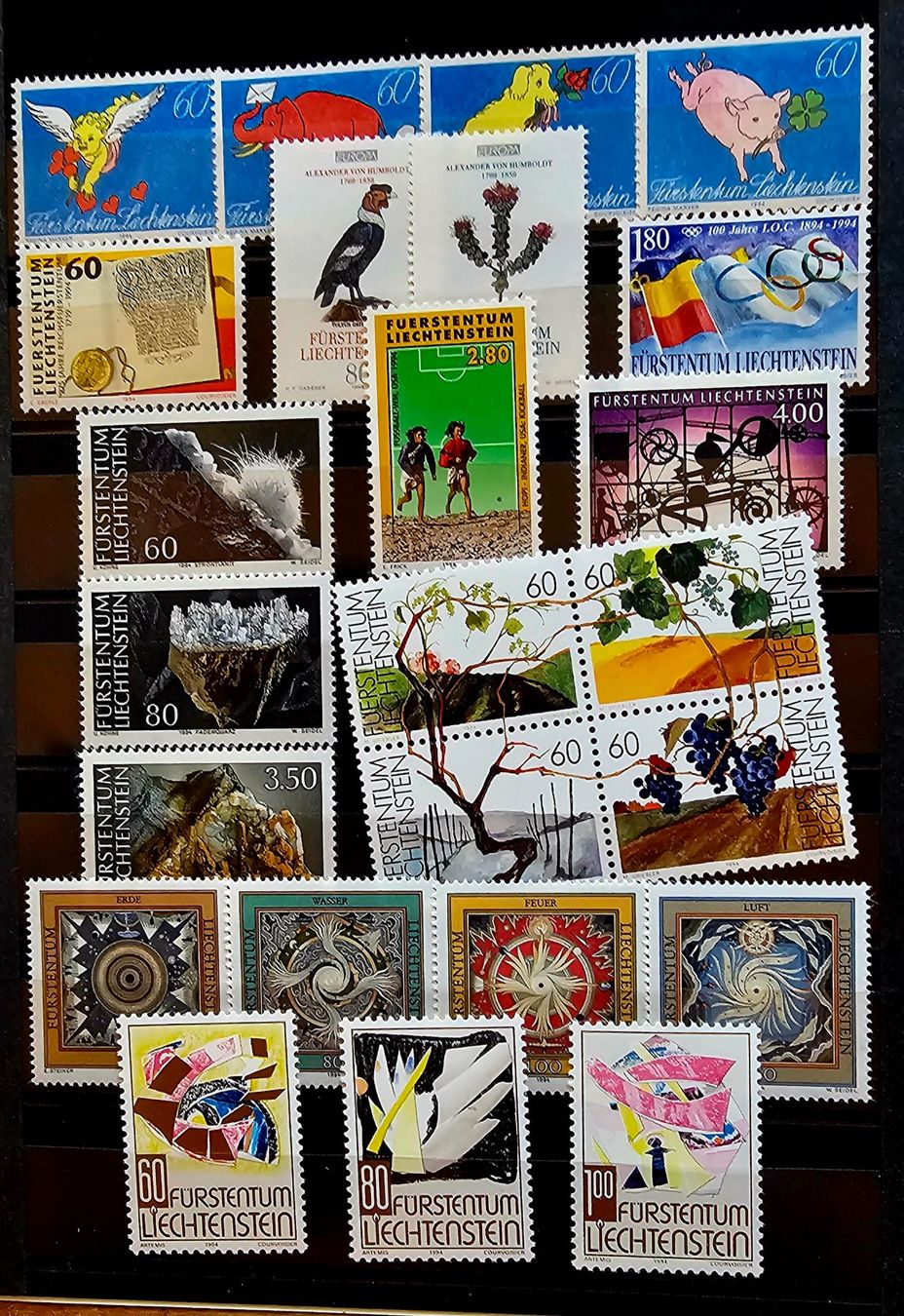 Tutti i francobolli: FL - postfrische Marken  ** aus 1994 – Nuovo (secondo la descrizione) da Les Valettes venduto da Nuba1