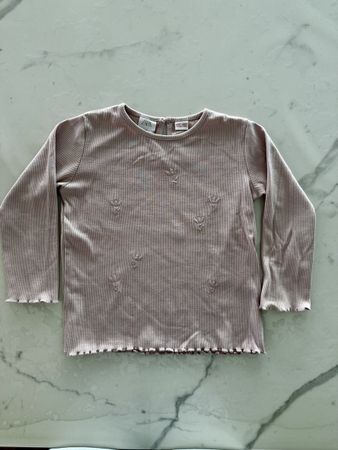 Top manches longues ZARA fille 4-5 ans 110 cm rose 