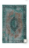 Teppich im Vintagestil, neuwertig, dunkeltürkis-multicolor