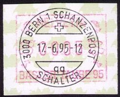 ATM 10_BASLER TAUBE !___ERSTTAGS-Vollstempel__BERN 1 !