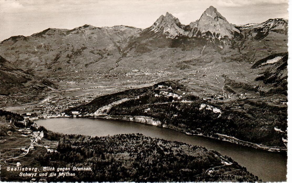 Cartoline postali: Seelisberg - Blick gegen Brunnen – Usato da Wolhusen venduto da Curver9