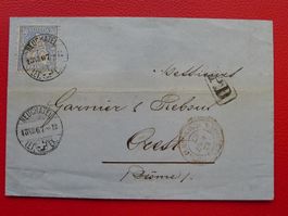 1867: Nr.41b auf Brief von NEUCHATEL, sauber, Kat: 700.-
