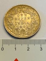 1901 Silber ONE RUPEE INDIA TOP Zustand sehr selten RAR +++