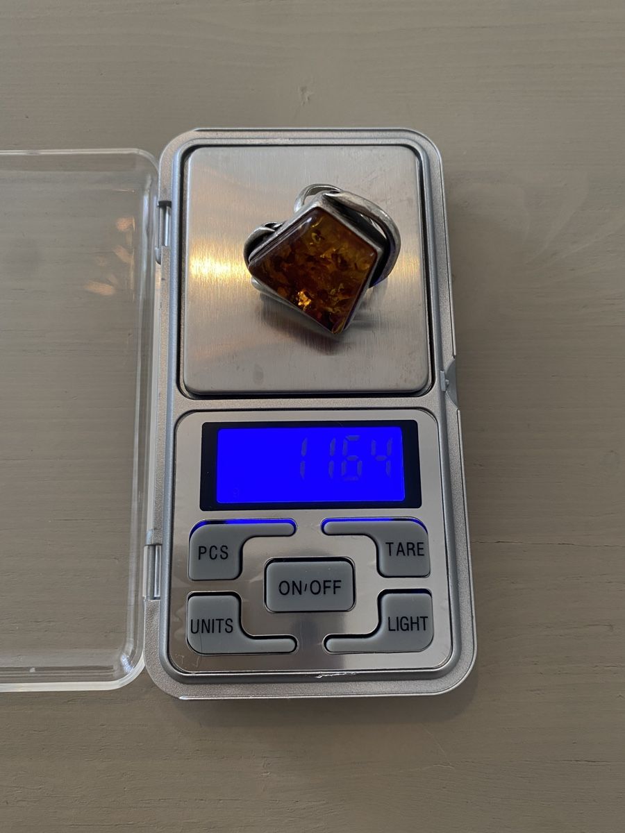 Anelli: Unisex Ring Bernstein Silber – Usato da Birr venduto da Vintage-Liebhaber 7