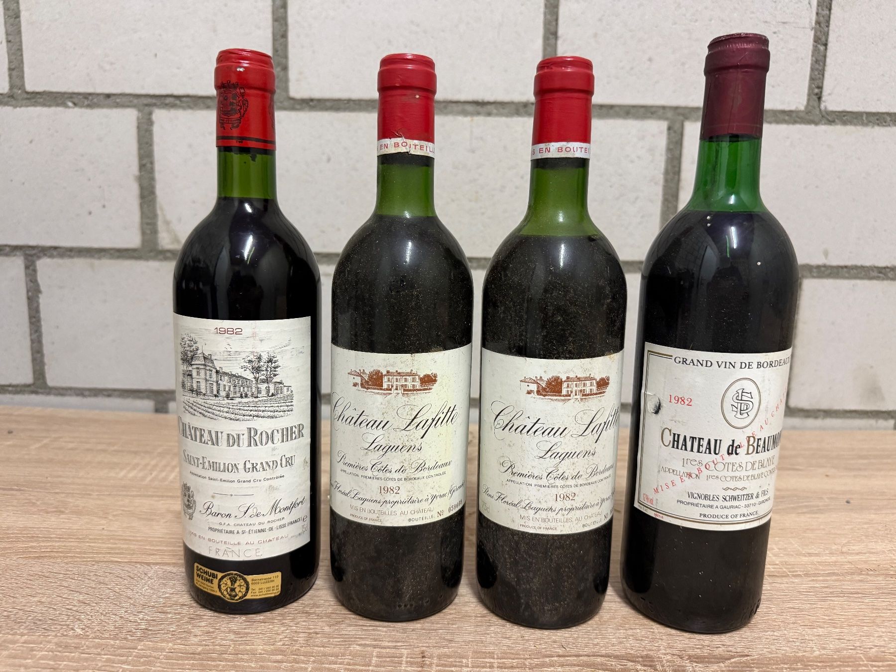 Vino: 4x 1982 Bordeaux Weine – Usato da Wohlen AG venduto da kop_2ykl