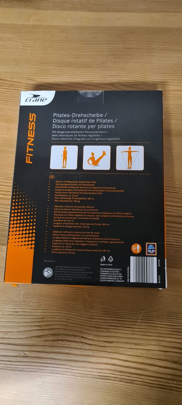 Neue Pilates-Drehscheibe Crane Fitness (Nuovo e nell'imballaggio