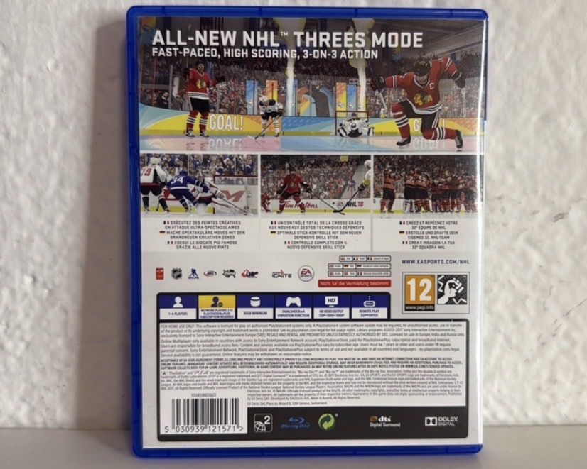 Sony Giochi: PS4/PS5 NHL 18 video game disc and case – Usato da Ehrendingen venduto da bubulence 1