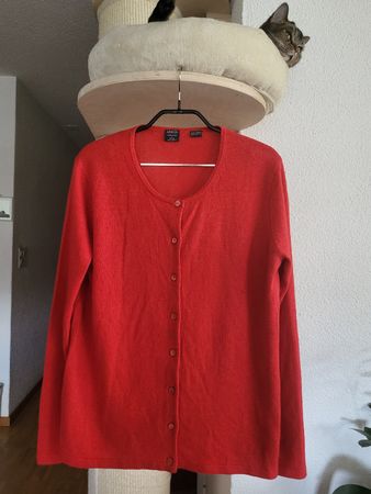 Adagio Cashmere Seide Cardigan Rot Gr. 42-44 Top Zustand