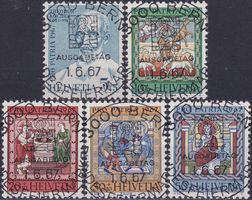 1967, B133-B137 "Pro Patria" mit Ersttags-Vollstempel.