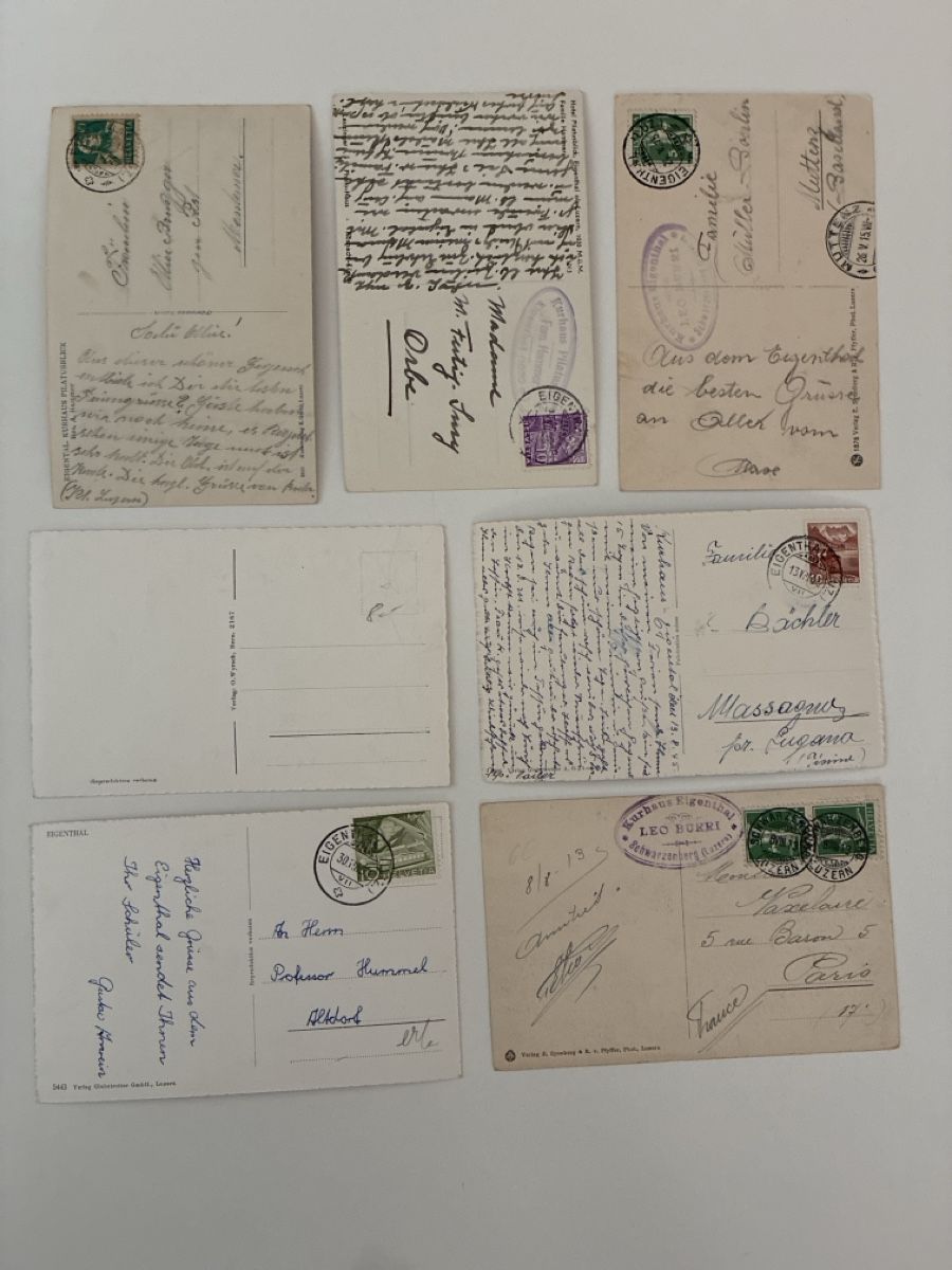 Cartoline postali: 10 Ansichtskarten Schweiz vom Eigenthal LU – Usato da Oftringen venduto da Cla.vD.74 1