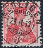 MERLIGEN 23.II.10 - Vollstempel auf Helvetia Brustbild