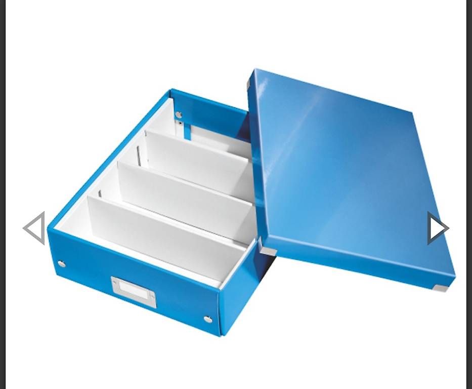 Casse di trasporto: 6 Stk. Organisationsbox Click & Store WOW, A4, blau LEITZ – Nuovo e nell'imballaggio originale da Necker venduto da liq24