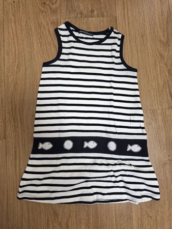 Jolie robe rayée "Week-end à la mer", taille 6 ans