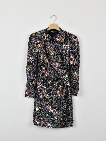 Maje Cocktailkleid mit Pailletten, Gr.34 (36)