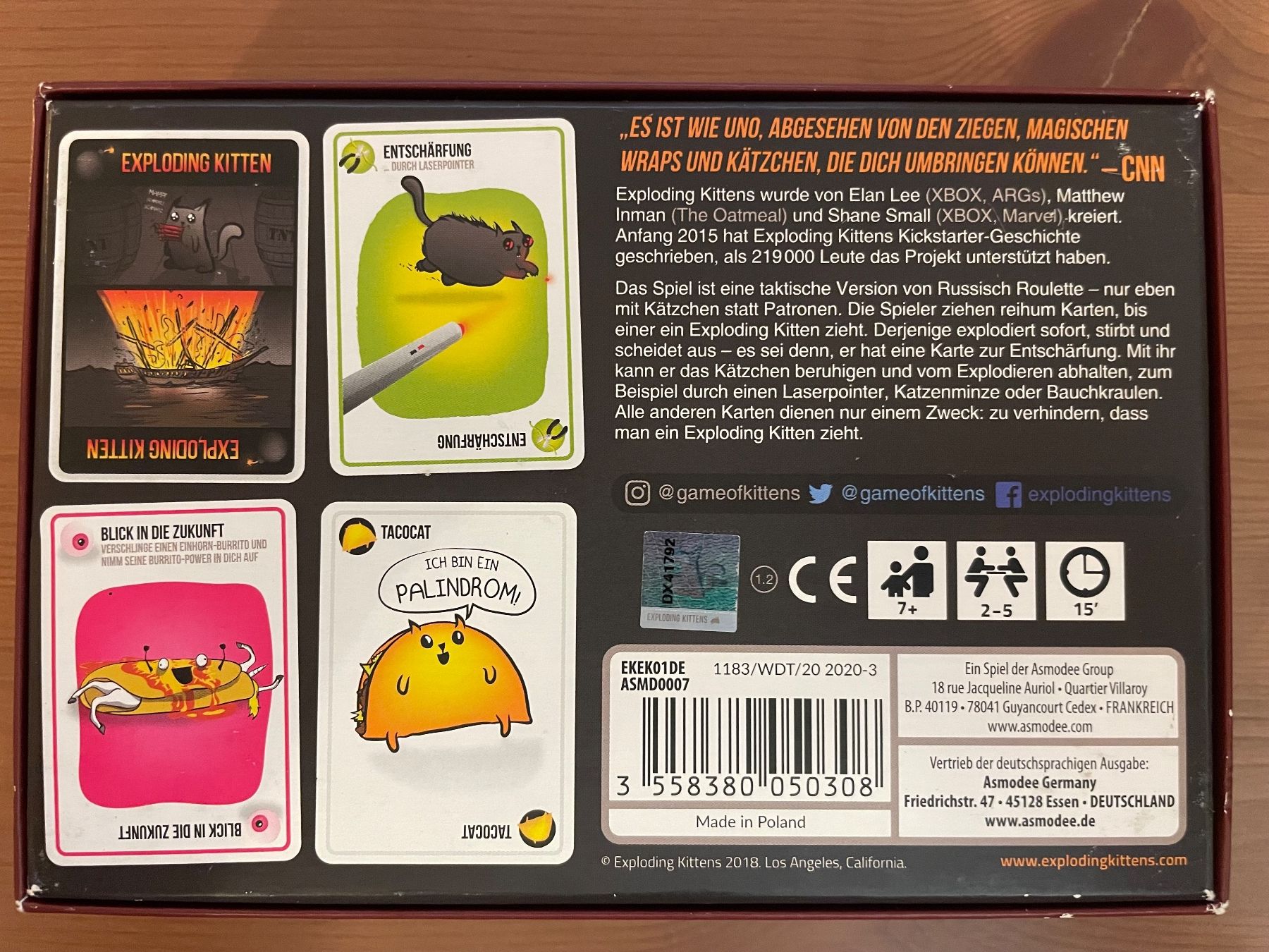 Spiele: Exploding Kittens  Originale Edition + Imploding Kittens – Gebraucht aus Windisch von Dennis028 1