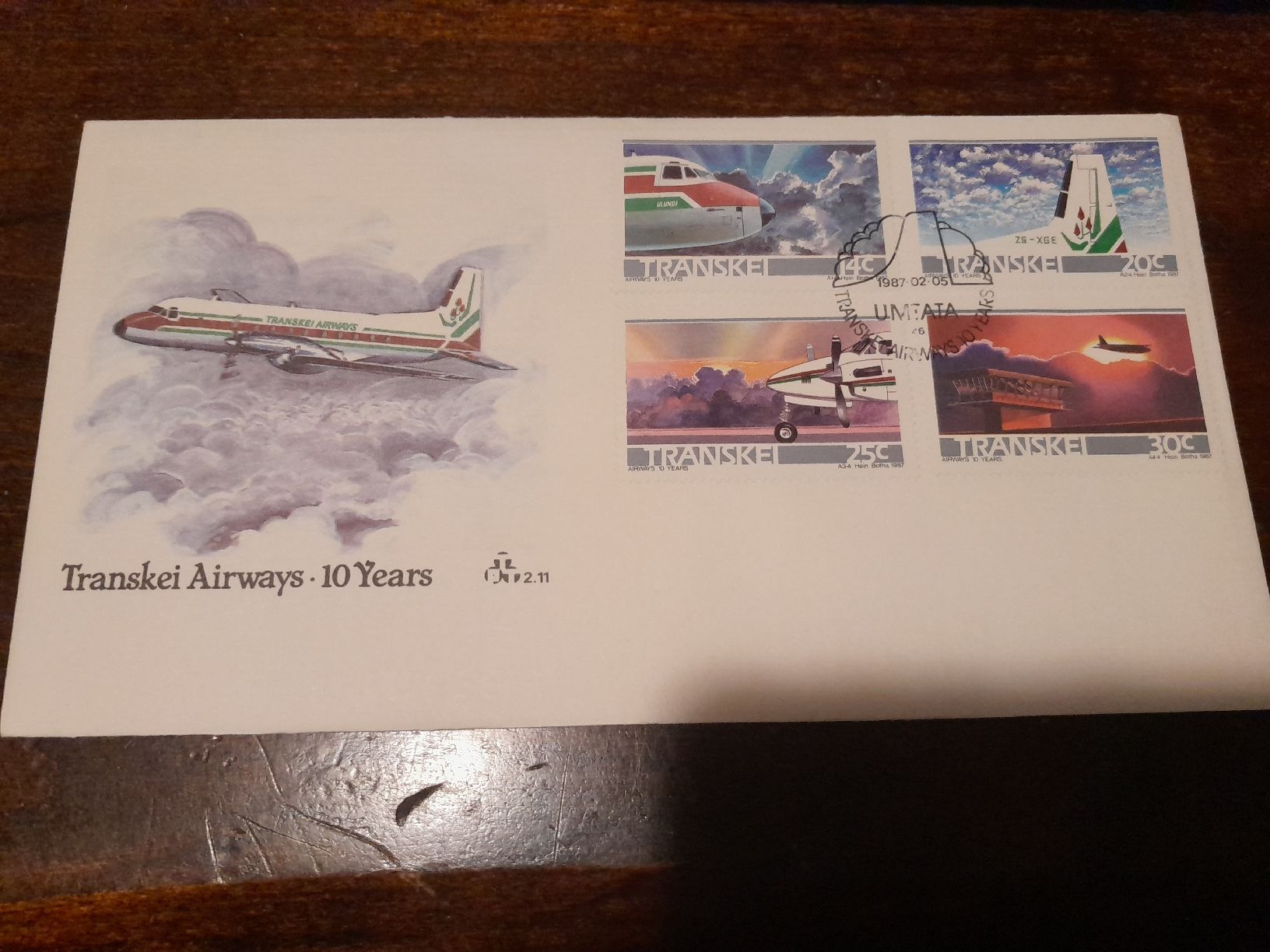 Tutti i francobolli: Transkei 5.2.1987 avions – Usato da Marly venduto da globetrotter1723