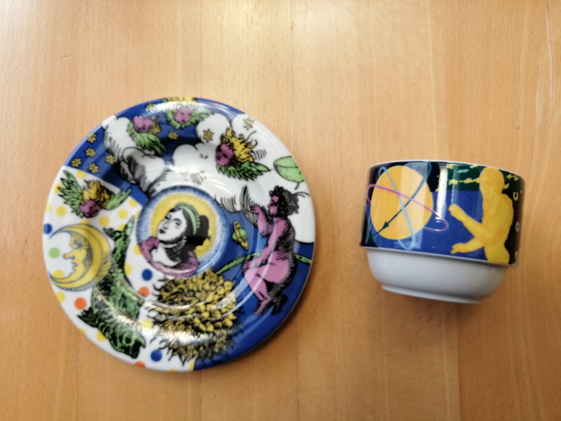 Bopla Tazze: Bopla Kaffeetasse, blau, Engel – Usato da Burg AG venduto da Tchriesi 1