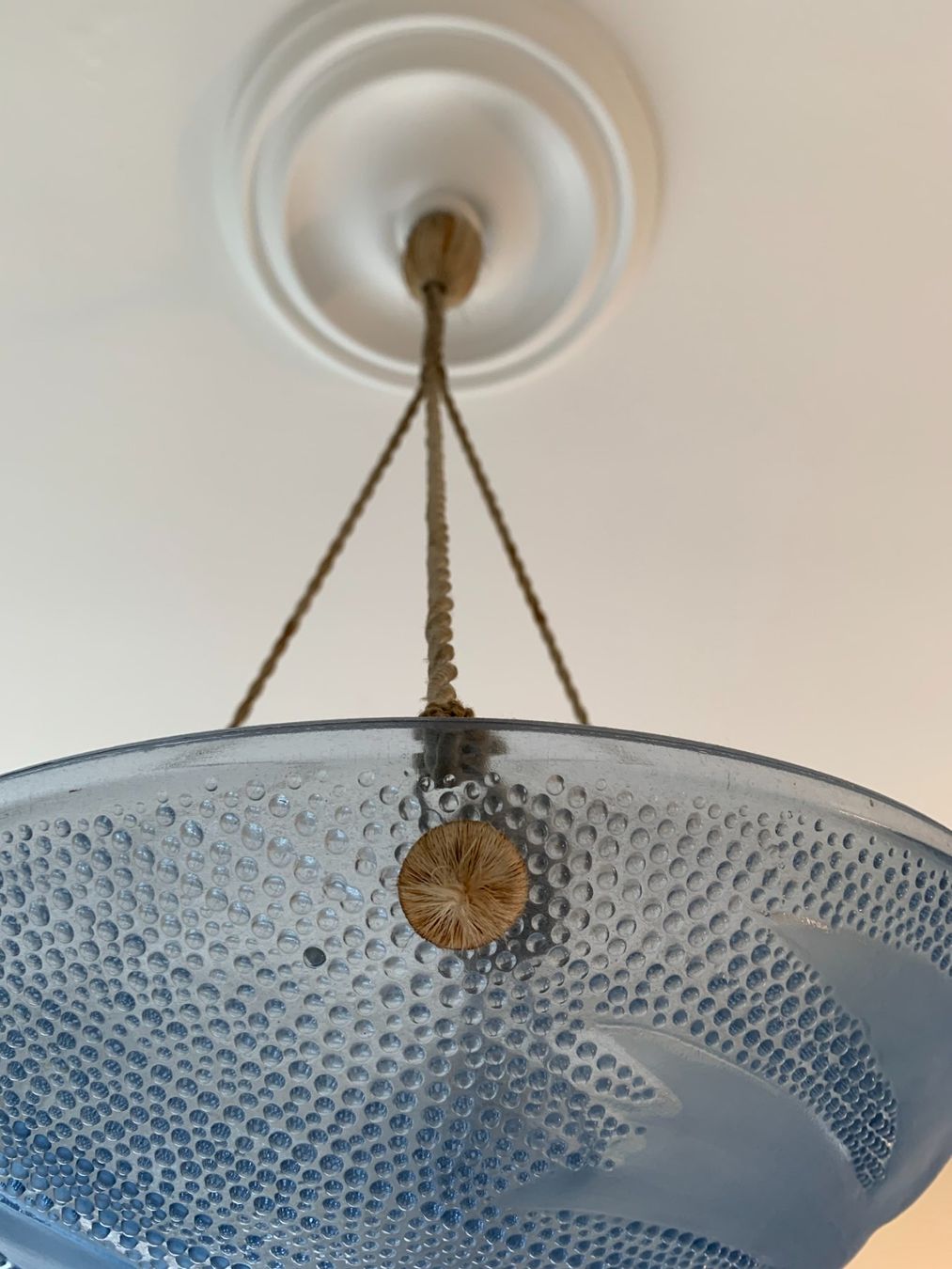 Lampadari & plafoniere: WUNDERBARE ART DECO DECKENLEUCHTE ANTIK HELLBLAU VOGEL – Usato da Zürich venduto da kostbares
