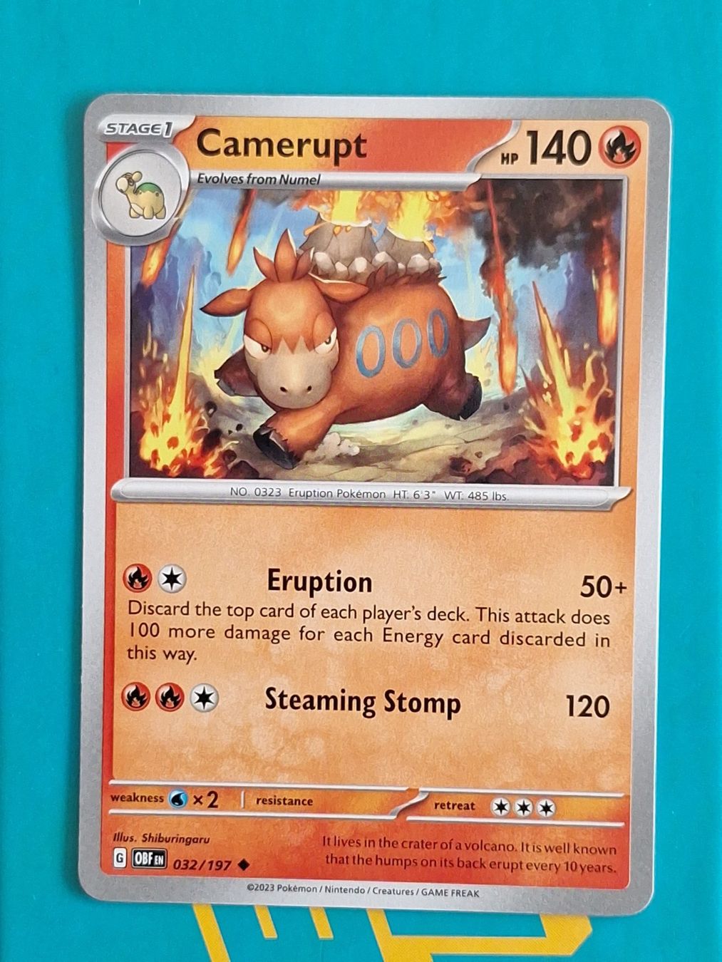 Pokémon Sammelbilder & Trading cards: Camerupt - Pokemon Obsidian Flames – Gebraucht aus Altstätten SG von GGsGameshop