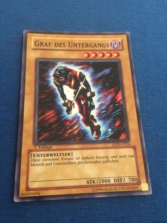 YU-GI-OH! Vintage Karte - Graf Des Untergangs -1.Auflage LON | Kaufen