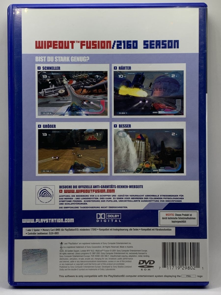 Sony Giochi: WipEout Fusion - Playstation 2  – Usato da Ostermundigen venduto da RG-Collector 1