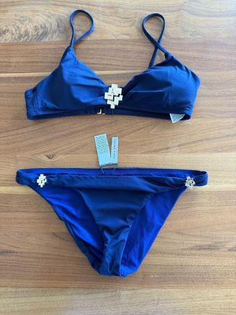 TRINA TURK Blau mit Gold Bikini, neuwertig, Gr. S