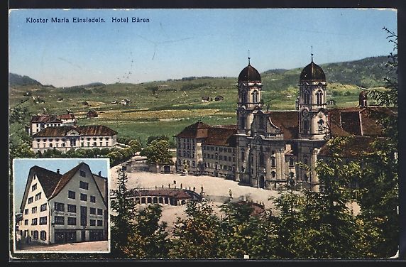 Cartes postales: Maria Einsiedeln, Hotel Bären, Kloster – D'occasion à Berlin par bartko-reher
