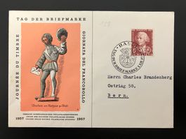 Couvert Tag der Briefmarke 1957 Basel (J168)
