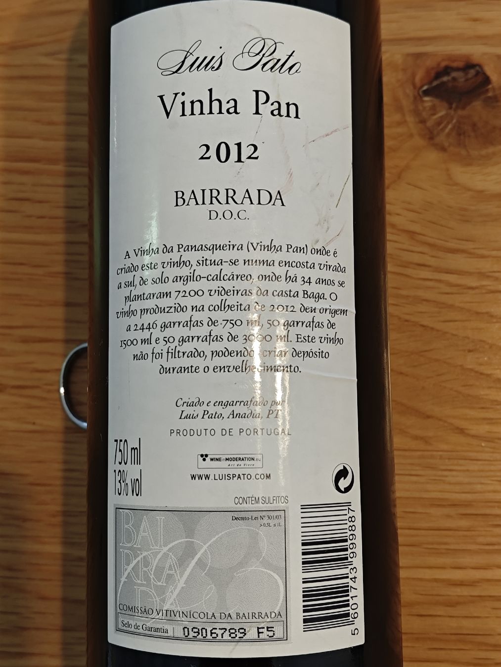 Wein: Luis Pato Bairrada Vinha Pan 2012 – Neu (gemäss Beschreibung) aus Zofingen von EugenSpb 2