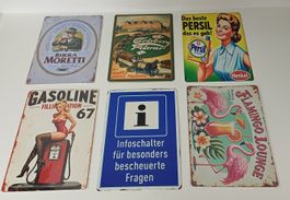 Blechschilder 6 Stk  20x30cm