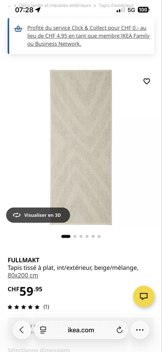 Tapis: Tapis IKEA  – D'occasion à Delémont par YBroquet 3