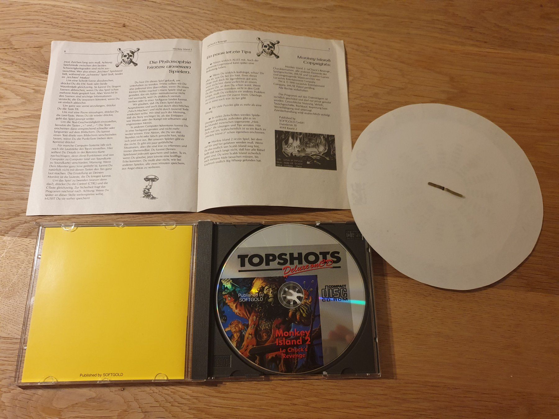 Giochi: PC Game Monkey Island 2 (1991) CD, Anleitung, Code Wheel – Usato da Greifensee venduto da perfectioN88 1