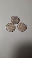 3 pièces de monnaie Suisse 1/2 Franc 1944 argent