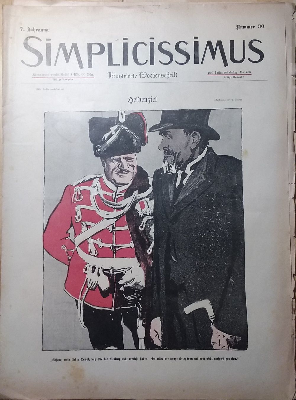 Zeitschriften & Magazine: 21 Antike Wochenzeitschrift Simplicissimus ca.1902 – Gebraucht aus Hunzenschwil von rotebaer 6