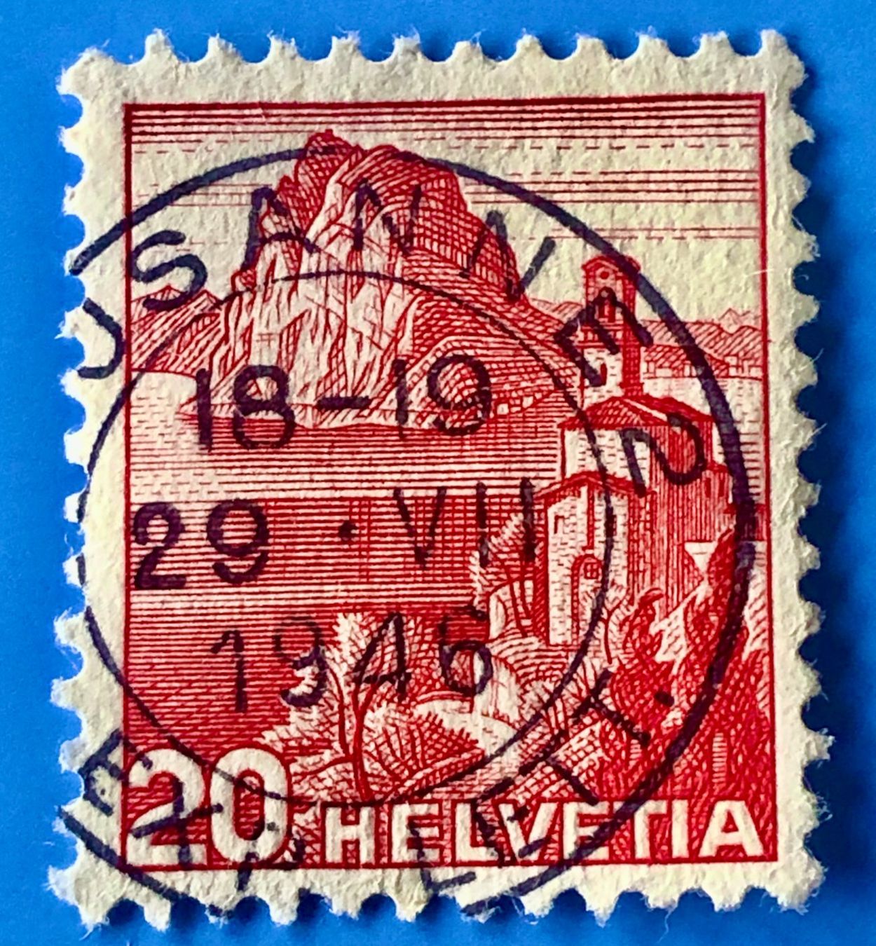 Tutti i francobolli: Nr.215 Landschaftsbilder Stempel  Lausanne – Usato da Aarau venduto da Billa007