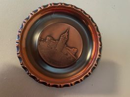 Metallteller mit Munot Schaffhausen sehr schön