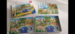 K..135 R G) Ravensburger Puzzle Zoo 2x12 Teile, Top Zustand
