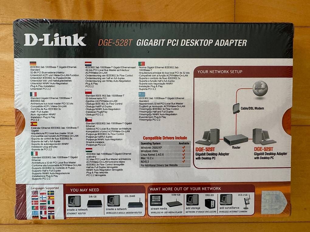 PC: D-Link DGE-528T 1000BaseT-PCI-Adapter – Nuovo e nell'imballaggio originale da Zug venduto da eggiP 1