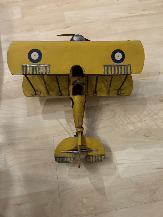 DIYEAH 6 Mini-Flugzeug Figuren - Retro Doppeldecker Aus Metall Für Deko & Sammlung