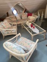 Rattan Glastisch