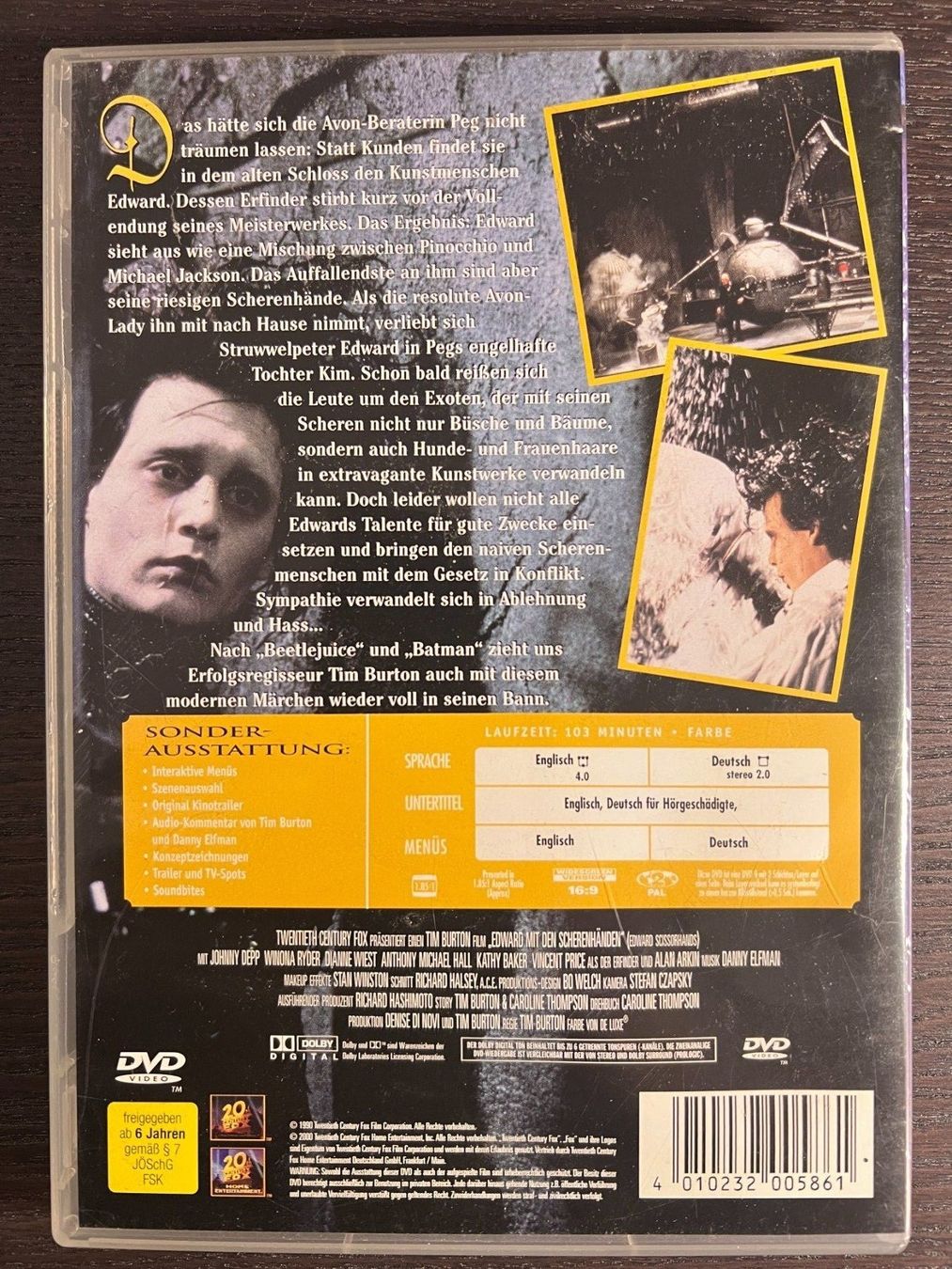 Alle DVDs: Edward mit den Scherenhänden – Gebraucht aus Zürich von FilmFreunde 1