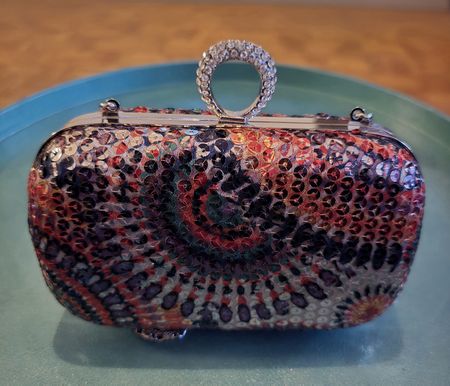 Pochette de soirée étincelante - Accessoire de fête.16x9x4cm