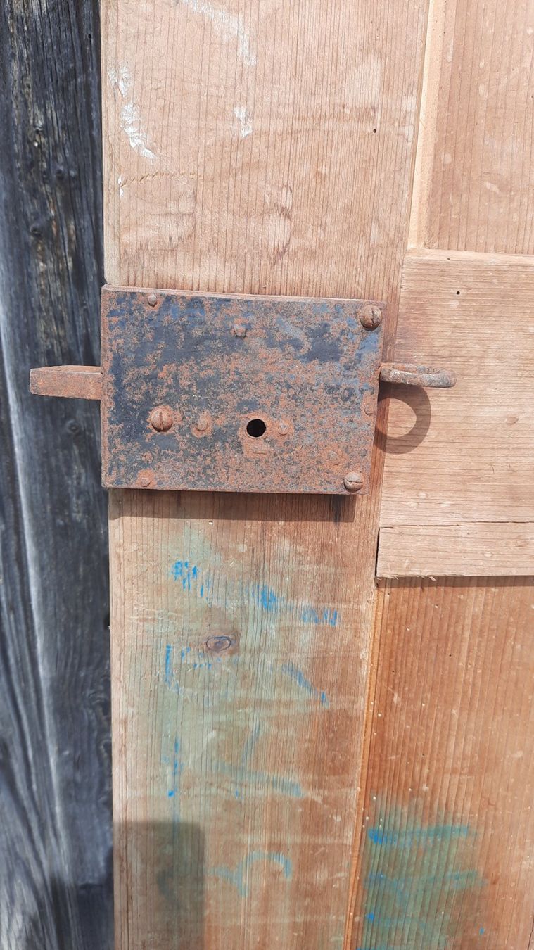 Porte: Antike, alte, gestemmte Holztür – Usato da Wattwil venduto da Parase 6