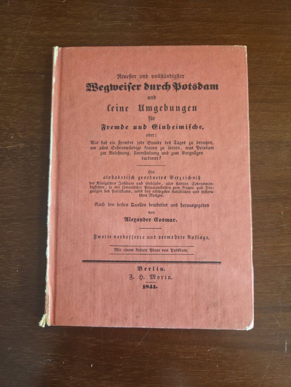 Libri: Cosmar: Wegweiser durch Potsdam 1841 Reprint – Usato da Aldesago venduto da lusuardi