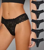 5x String-Tanga-Unterwäsche-Spitzen-Sexy- Grösse S