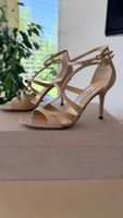 Jimmy Choo- Sandales à talons taille 37 1/2 champagne – ave