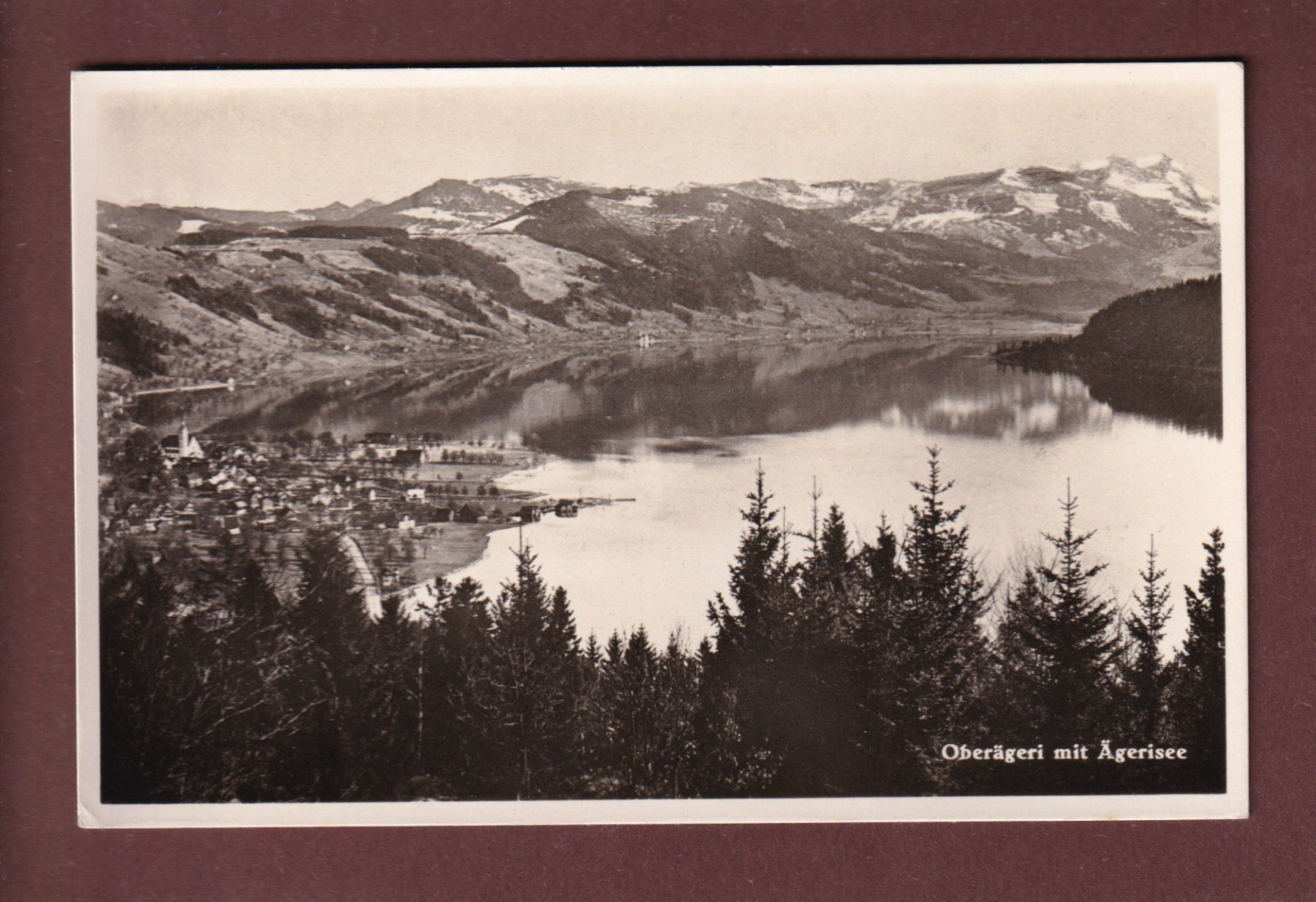 Cartoline postali: OBERÄGERI - Ägerisee - 1942 – Usato da Pully venduto da nicecards-shop