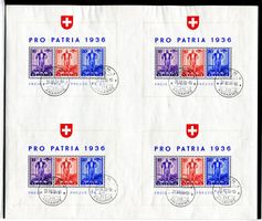1936 Patria Grossblock Nr. W 8a gest.