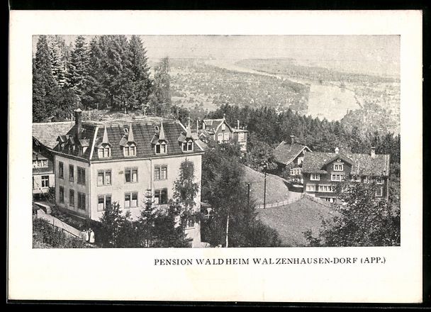 Cartoline postali: AK Walzenhausen /App., Pension Waldheim – Usato da Berlin venduto da bartko-reher
