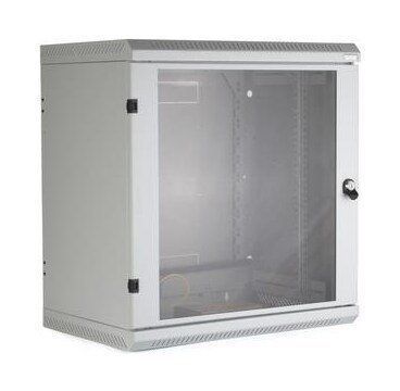 Triton DELTA-B Rack A Parete 9U/300 Minirack - 20 Kg, IP30, Porta In Vetro Temperato, Grigio RAL 7035